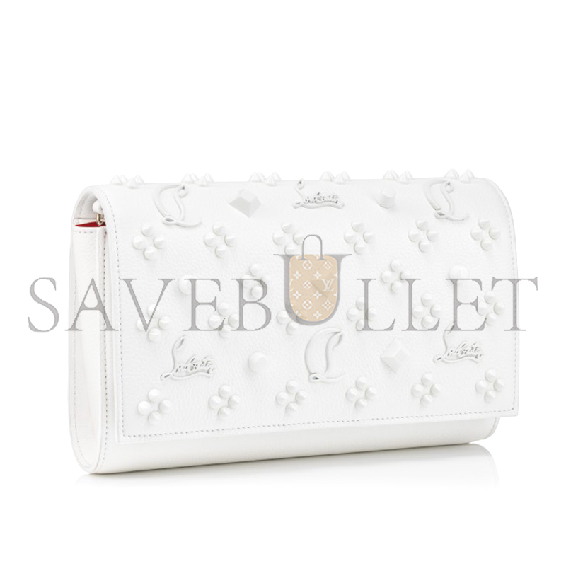 CHRISTIAN LOUBOUTIN PALOMA CLUTCH GRAINED CALF LEATHER AND SPIKES 1175018W240 (23*14.5*5cm) CHRISTIAN LOUBOUTIN PALOMA CLUTCH GRAINED CALF LEATHER AND SPIKES 1175018W240 (23*14.5*5cm)